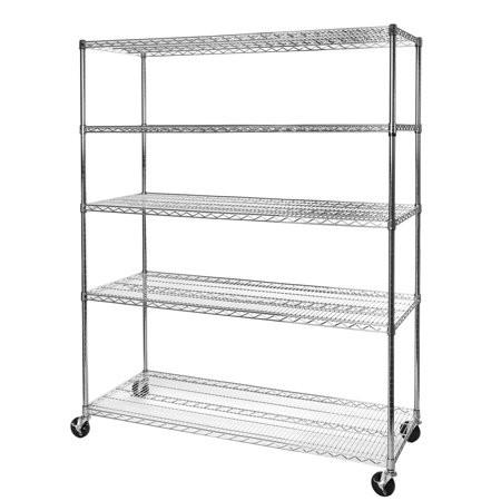 Mobile Commercial Grade Steel Wire Shelving For Outdoor Products 54 W X 14 D