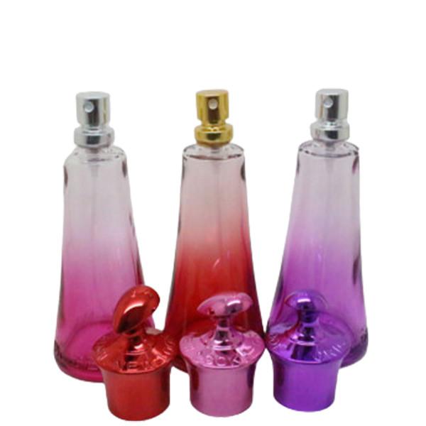 Bouteille de parfum en verre rechargeable colorée, bouteille réutilisable de jet de parfum 100ml