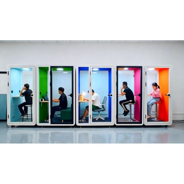 Modular Detachable Office Pod with Multi-Barrier Acoustic Design and Fresh Air System
