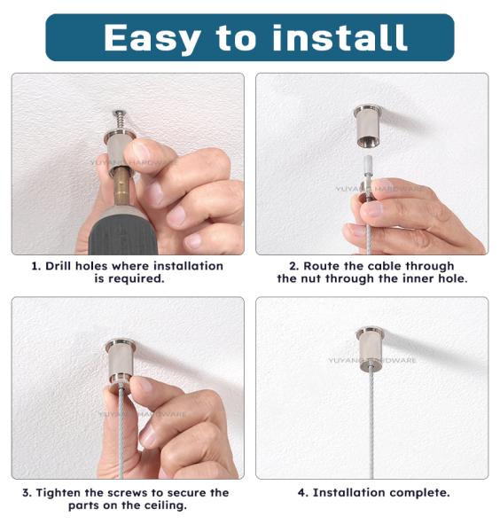 Suspension Ceiling Mount OEM Steel Ceiling Attachment Rail Hanging Kit Lights Ceiling Wire Fixture