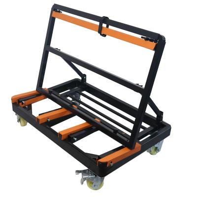 3000 Lbs Heavy-Duty Drywall Cart With Adjustable Panel Rack | Rolling Glass,