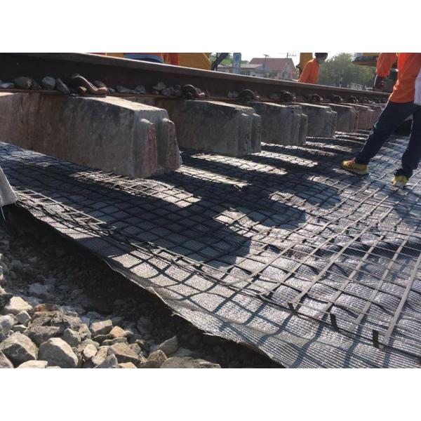 Building Material Steel Plastic Geogrid 50kn Tensile Strength Steel Plastic Biaxial Geogrid