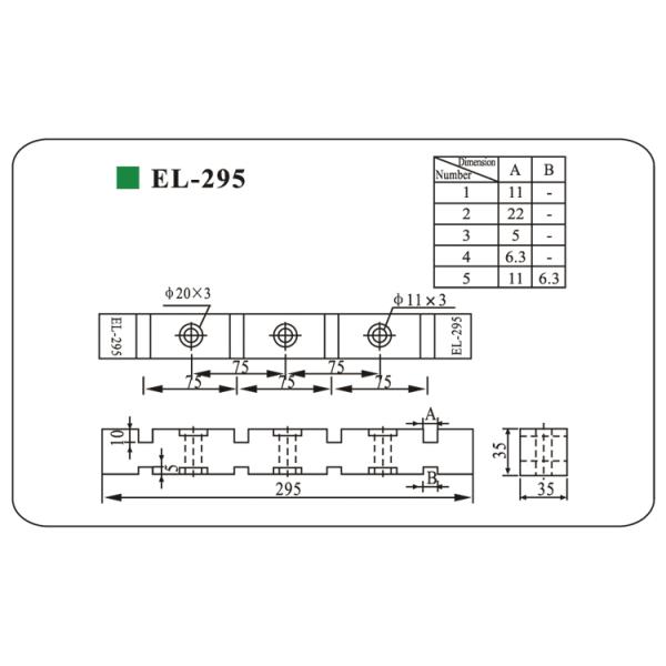 Струбцина EL295 660V шинопровода полиэстера