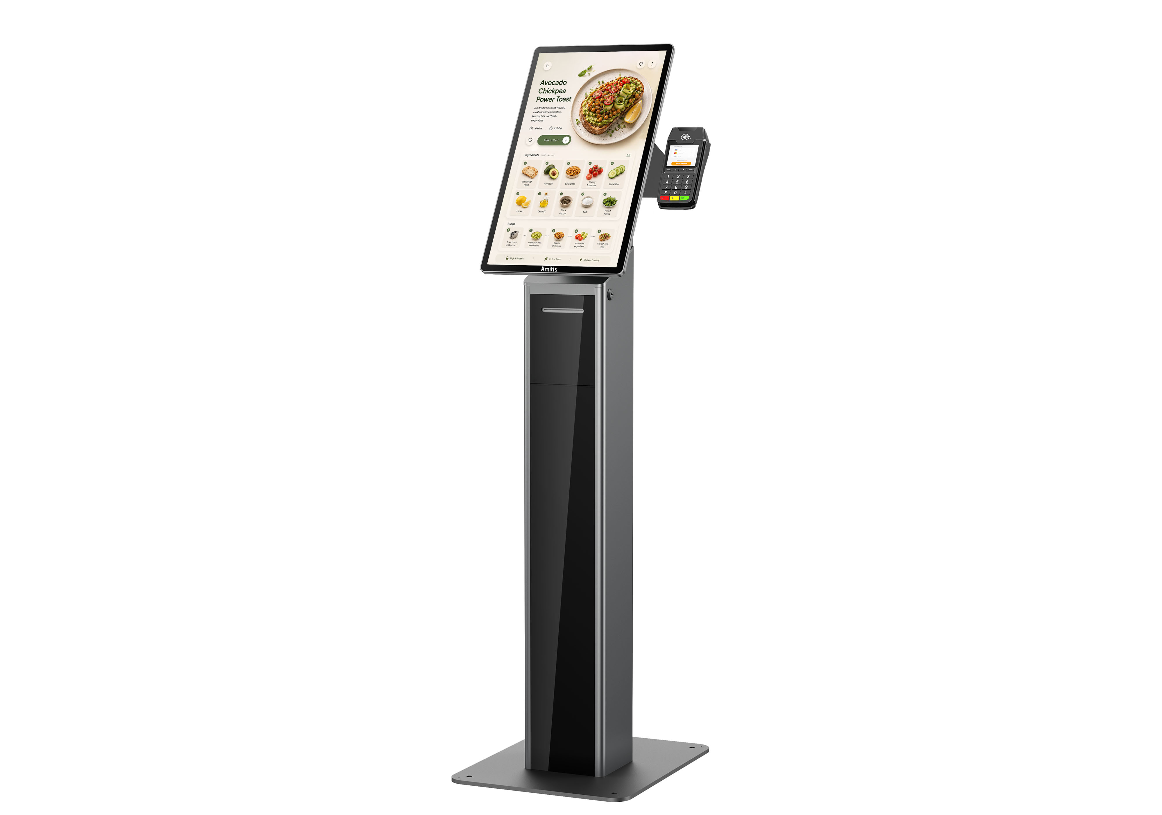 Modular Kiosk Terminal Multi Scenario Adaptation With 21.5 Display Auto Cutter Printer