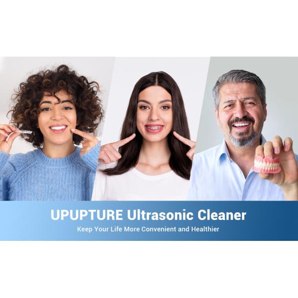 Ультразвуковое очистительное средство с УФ-светом для зубных протезов, ювелирных изделий, ретейнеров, зубной защит, головки зубной щетки