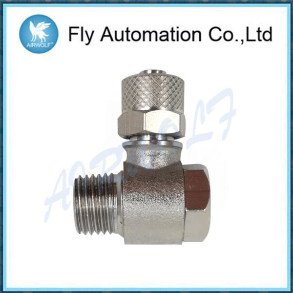 Pneumatic1525 Series Tube CAMOZZI Swivel Male Elbow Sprint  Nickel-plated 6/4-1/8 Brass Fittings