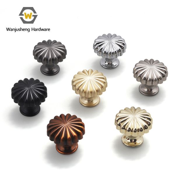 Single Hole Zinc Alloy Cabinet Knob Pumpkin Handle Small Single Grain Single