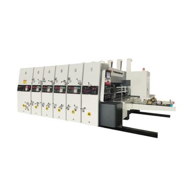 Máquina automática de impressão de caixas de placas flexíveis para produção de caixas de cartão precisas e rápidas