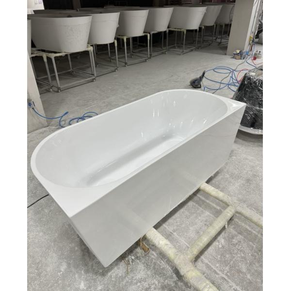 US Sales European Typical Pure PMMA Acrylic Wall Side Freestanding Bathtub 1700mm