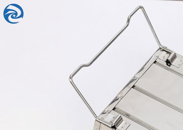 SS403 Portable Stainless Steel Grill 17.7''x9''x2.4'' 2 to 4 people