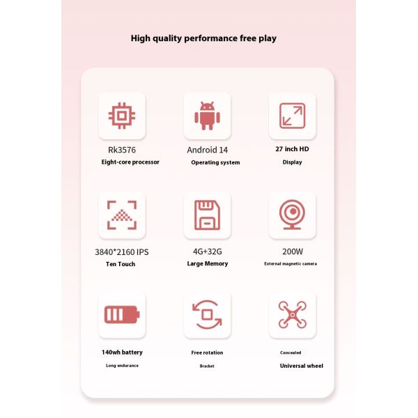 32-Inch 4k Smart  TV LCD with Full Color Capacitive Touch Screen for Self-Service Business Retail Indoor Use with Graphics