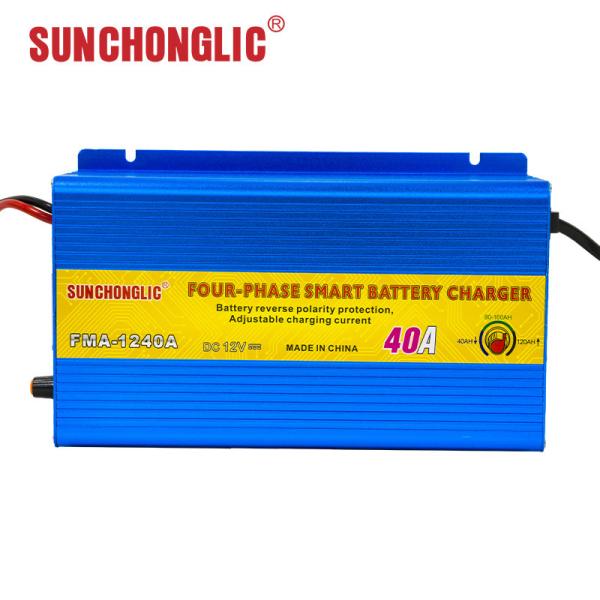 40A 12 Volt Gel Battery Charger Intput AC 220V 50Hz Lightweight And Compact