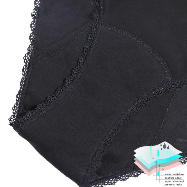 Absorbent Period Panties Underwear 4 Layers Plus Size Leak Proof Underwear