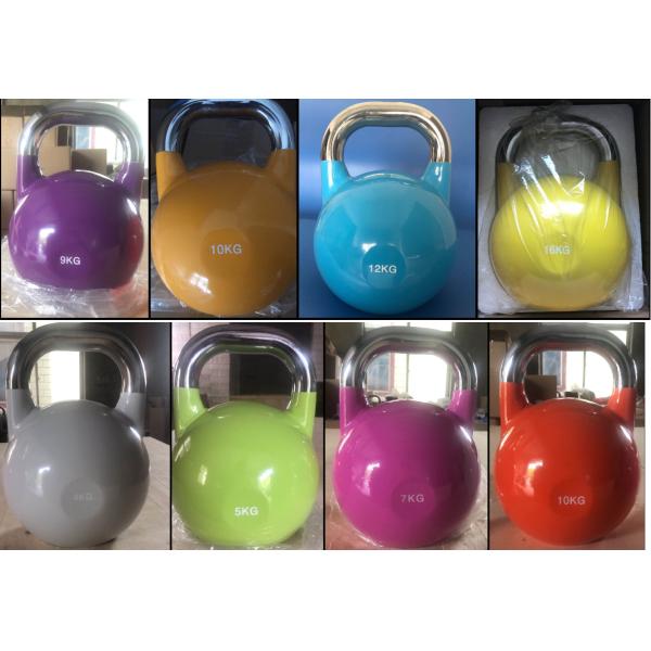Powder Coated Cast Iron Kettlebell Weight For Full body workout and strength training different colors