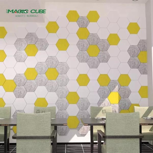 Panneau acoustique en fibre de polyester écologique Hexagon pour la décoration de scènes multiples
