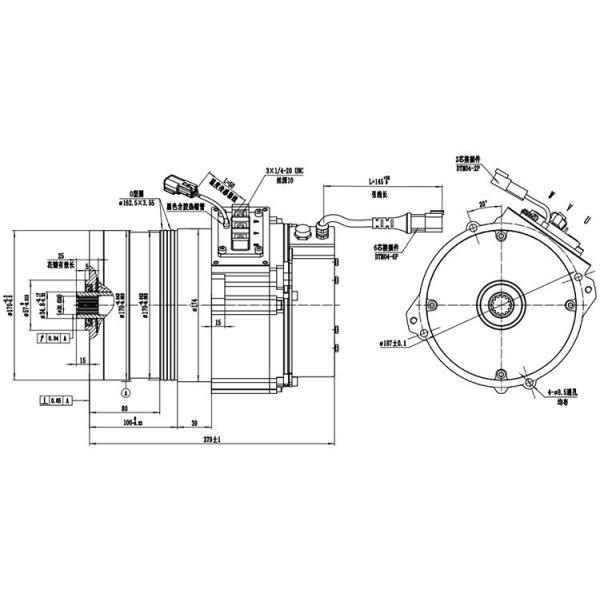 PMSM de alta calidad de 5,2 kW para camión de brazos