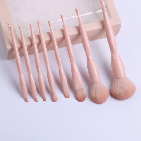 Nylon Fiber Face Foundation Brush , Compact Powder Brush Gray Straight Design