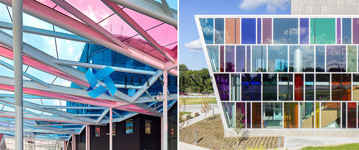 Application of Red Laminated Glass 8+8 мм красное ламинированное стекло 0,76 мм PVB межслойное ламинированное стекло