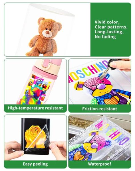 30*100cm Roll UV DTF Transfer AB Film A3 UV DTF A Film Free B Film For UV Label Sticker Printing