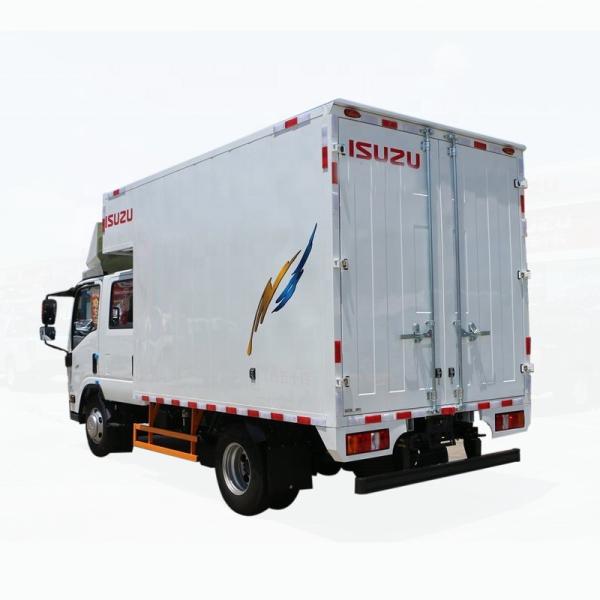 ISUZU Double Row Small Cargo Truck Diesel Cargo Van 5 Speed Transmission