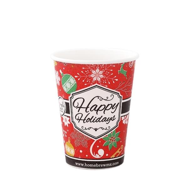 Gobelet en papier simple paroi personnalisé imprimé 3oz-32oz avec couvercles