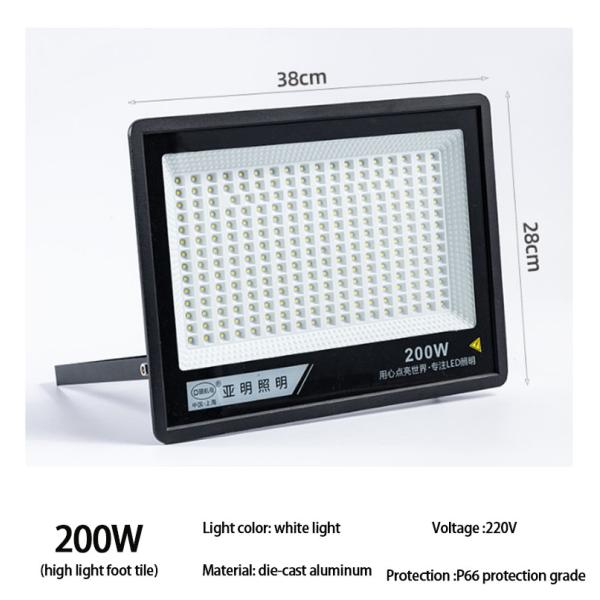 Aluminum Alloy Advertising Floodlight with 120lm Luminous Flux and 180° Beam Angle