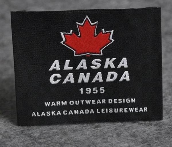 Custom Logo Personalized Apparel Labels Glue Adhesive Sticker Iron On Woven Labels
