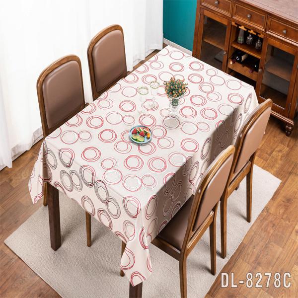 108 Inch 120 Inch Round Wedding Tablecloth Party PVC Flower Print Round Table Cover em rolo