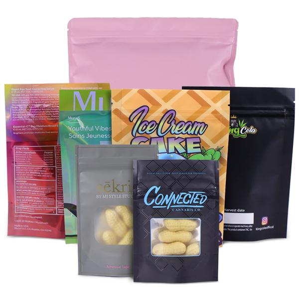 Convenient Pure Aluminum Foil Zip Lock Self Silver Heat Seal Mylar Bag