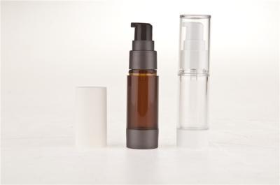 Capacity 50ml Tea Color Empty Cosmetic Bottles Pump Type For Cream Lotion