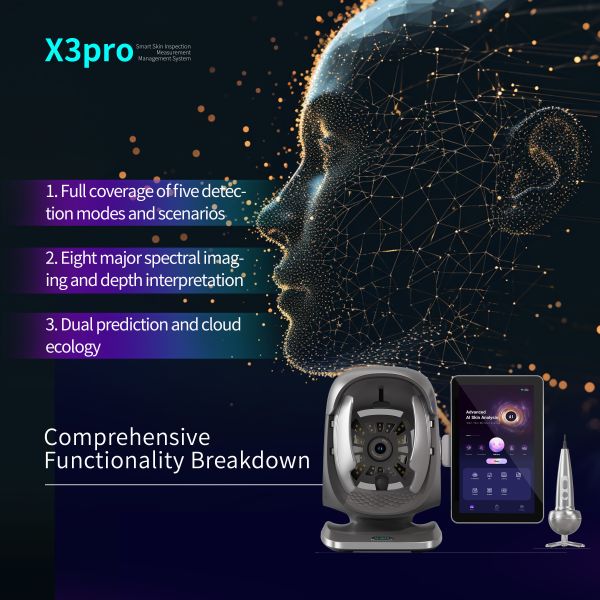 X3 Pro AI 3D Facial Analyzer Detect Acne Aging Generate Smart Report Cloud Storage Salon Beauty Machine CE Certified Wholesale