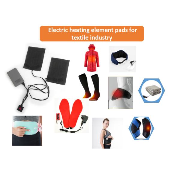 Rechargeable 5V Battery Heated Pad Carbon Fiber Heating Elements For Clothes Socks Scarf Rug Pads