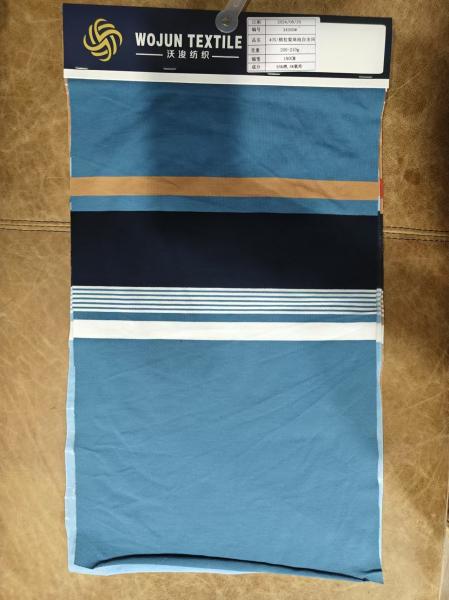 Tecido resistente ao desgaste e durável e confortável de material de riscas elegantes para camisa de polo