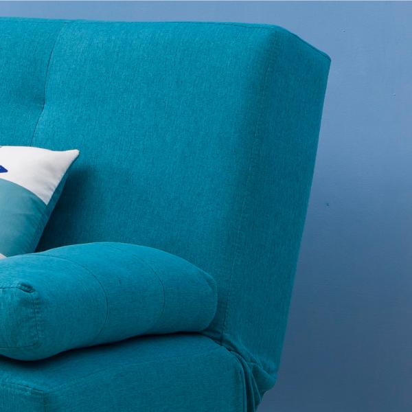Lightweight Blue Fabric Foldable Sofa Bed For Home