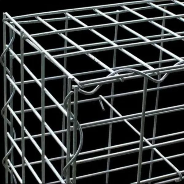 Galfan Coated Welded Mesh Gabion Box 2mx1mx1m Stone Cage for Gabion Wall Construction
