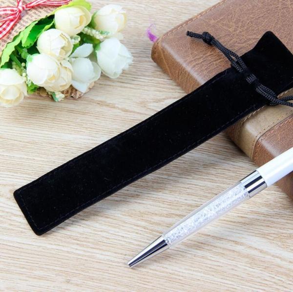 Flannel pen bag thickened flocked pen bag double-sided flannel pen bag DrawString pen bag