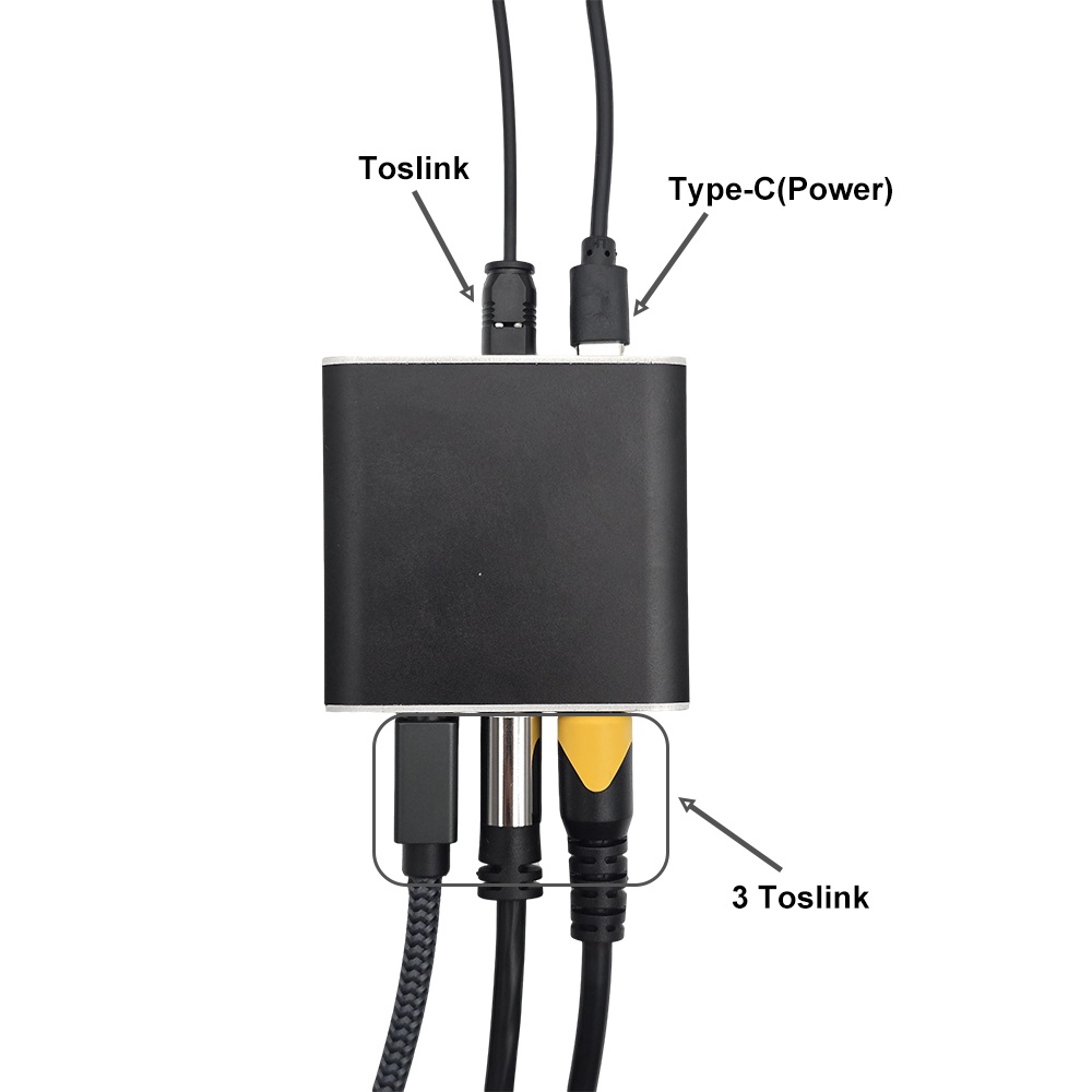 1 In 3 Out Digital Optical Audio Splitter SPDIF Toslink Fiber Distributor for TV, DVD, Speaker
