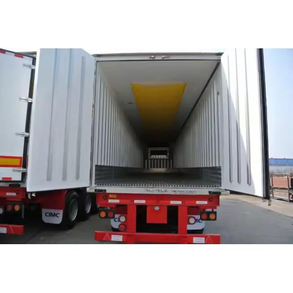 CIMC 3 Eje 40 pies 20 pies de acero inoxidable de carbono aislante espuma interior congelado refrigerado Box trailer