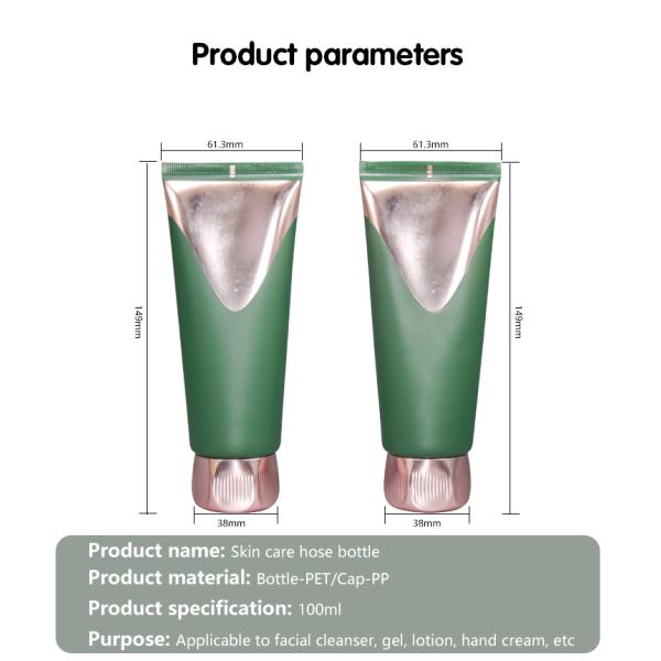 Прокладка сахарного тростника трубка для упаковки косметики шланг для упаковки 100g 120g 150g