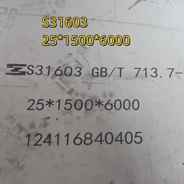 3 mm 5 mm 10 mm Épaisseur 4000 x 2000 316 L Plaque en acier inoxydable laminée à chaud S31603 1.4404