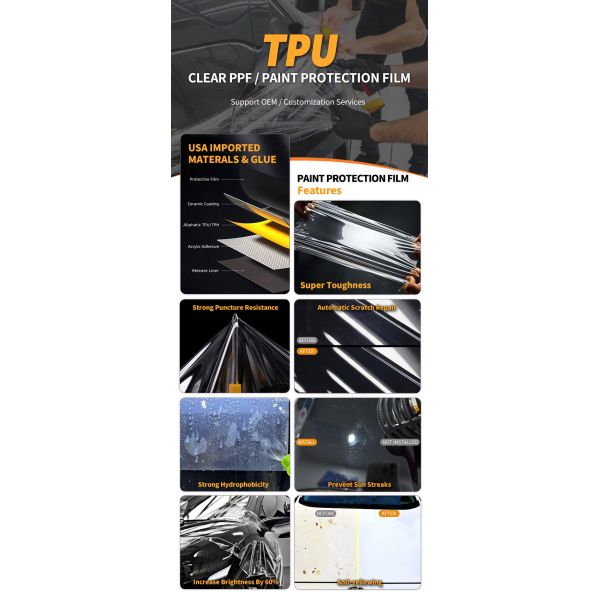 Transparent TPU PPF UV Blocking Car Film Heat Insulation Protection Film
