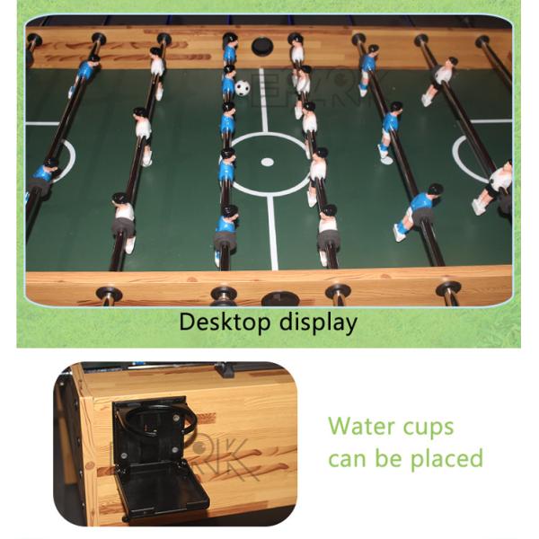 Wooden Football Soccer Table Amusement Game Machines Standard 8 Bar Home Version