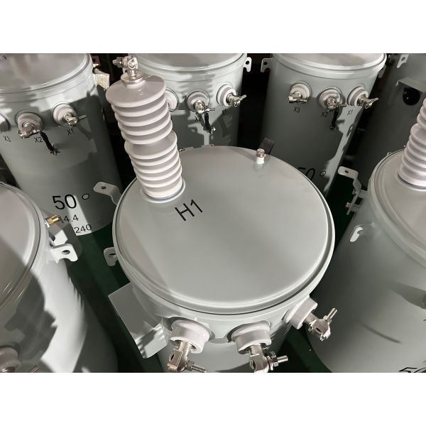 CSA Standard 50kva Pole Mounted Transformer Oil Type 13856V To 120v cUL Certified Power Pole Transformer