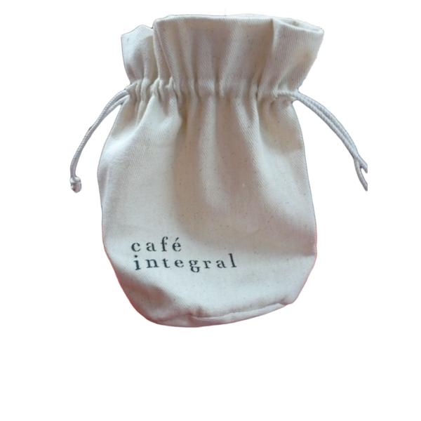 Promotional Café Natural Twill Plain Natural Drawstring Cotton Bag Reusable For Packaging