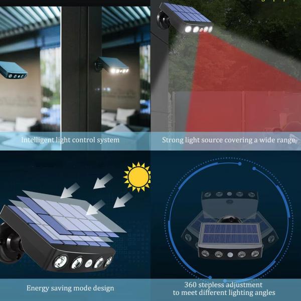 100lm/w Solar Wall Light 5V Outdoor LED Street Lamps Waterproof Built in PIR human body sensor
