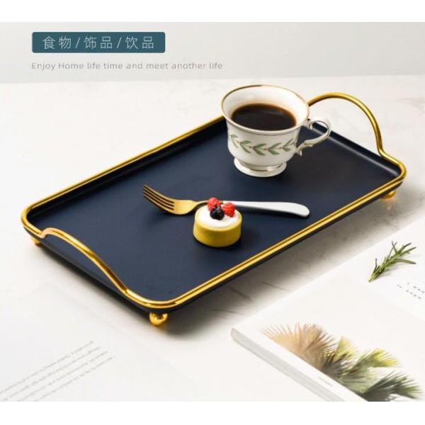 Black Rustproof 7mm Thickness Metal Jewelry Tray