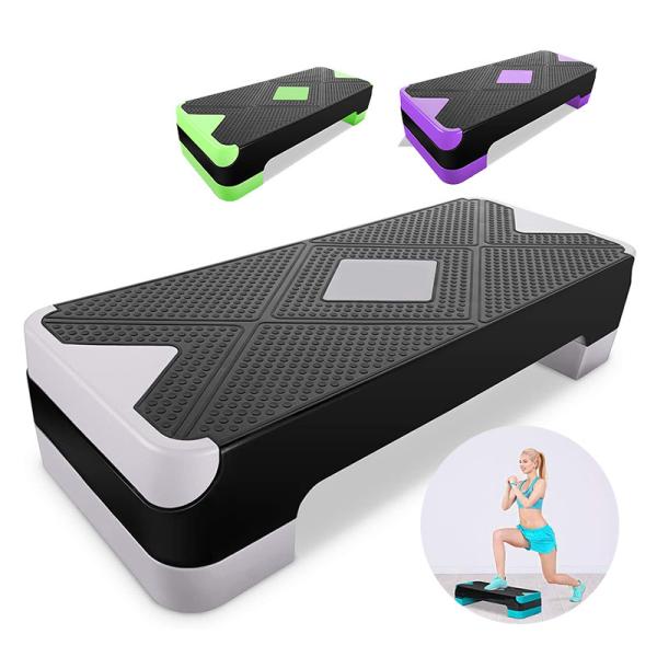 26.8in 16cm Aerobic Step Deck Yoga Fitness Up Boxes With Riser
