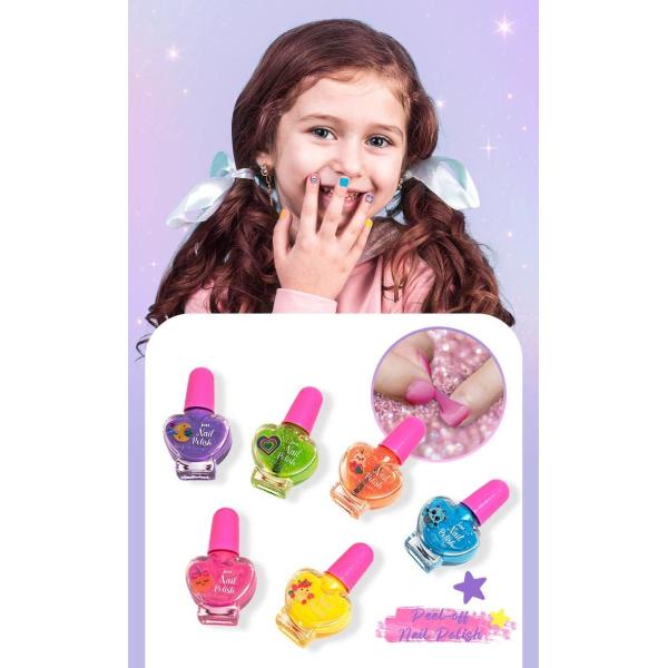 Fashion Toys Girl Kids Nail Kit With Nail Dryer And Nail Polish Eco Friendly