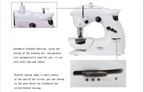 Máquina de coser eléctrica portátil compacta y ligera UFR-403 Aguja 11 -14 1,7 kg