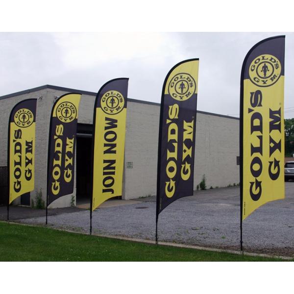 Поляк стеклоткани сезонного флага пера 100% полиэстер 12ft изготовленного на заказ алюминиевый